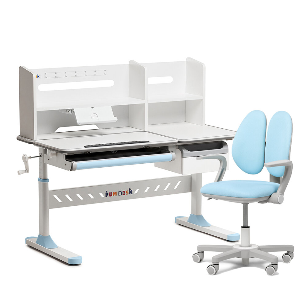  - Fundesk Fiore ll Blue +   Fundesk Mente   