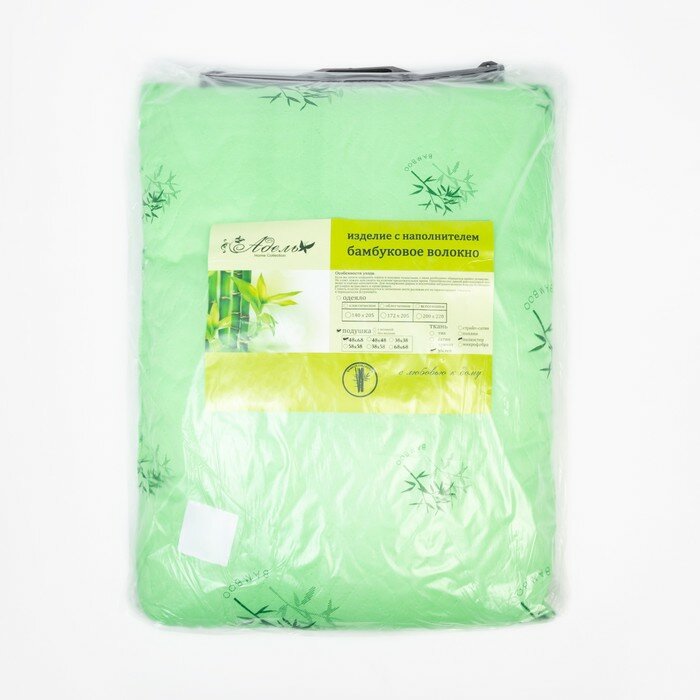 Подушка Бамбук ультрастеп 48х68 см, полиэфирное волокно, п/э 100% - фотография № 4
