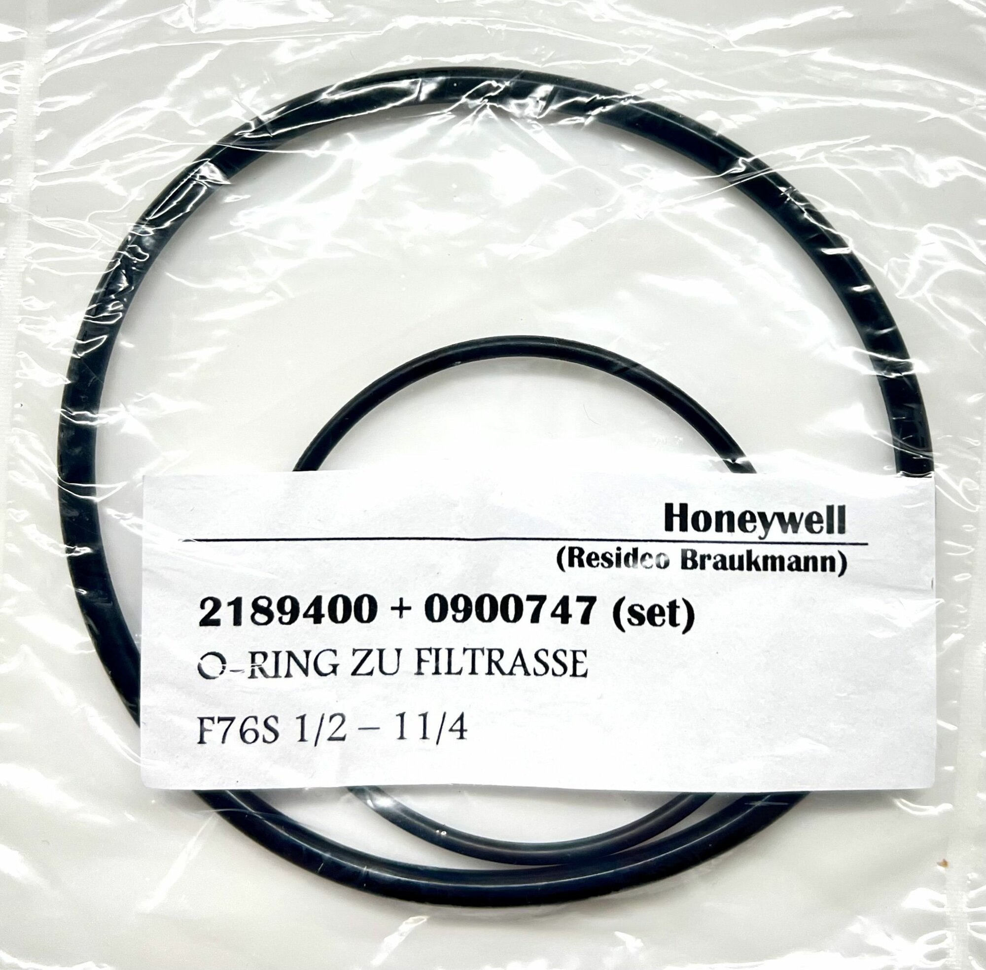 Комплект уплотнительных колец для фильтра Honeywell (Resideo Braukmann) F76S 1/2-1 1/4 арт. 2189400, арт. 0900747 (set)