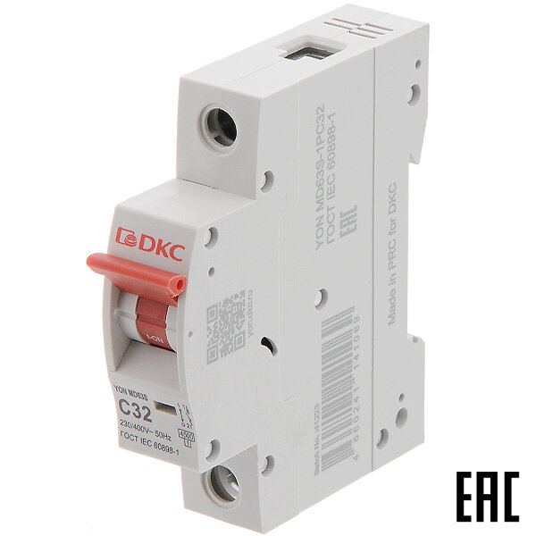фото Автоматический выключатель YON max MD63S-1PC32 32А/1п/ 4,5кА на Din-рейку ДКС (2 шт. в комплекте)