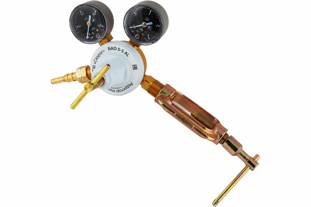 Редуктор ацетиленовый Сварог БАО 5-5 AL (R M62/622) манометры с поверкой арт 00000099437