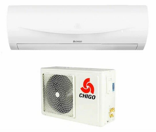 Сплит система Chigo CS-25H3A-B181 (30кв) Кондиционер Chigo 9 Компрессор TOSHIBA, 3D-Auto, LED дисплей, GOLDEN FIN