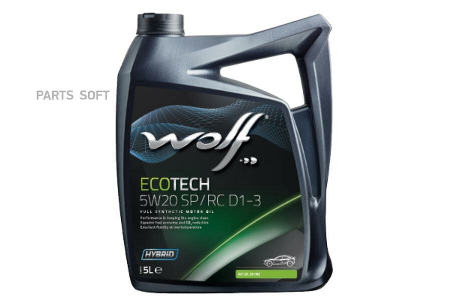 Масло моторное WOLF ECOTECH 5W20 SP/RC D1-3 5L WOLF OIL / арт. 1050526 - (1 шт)