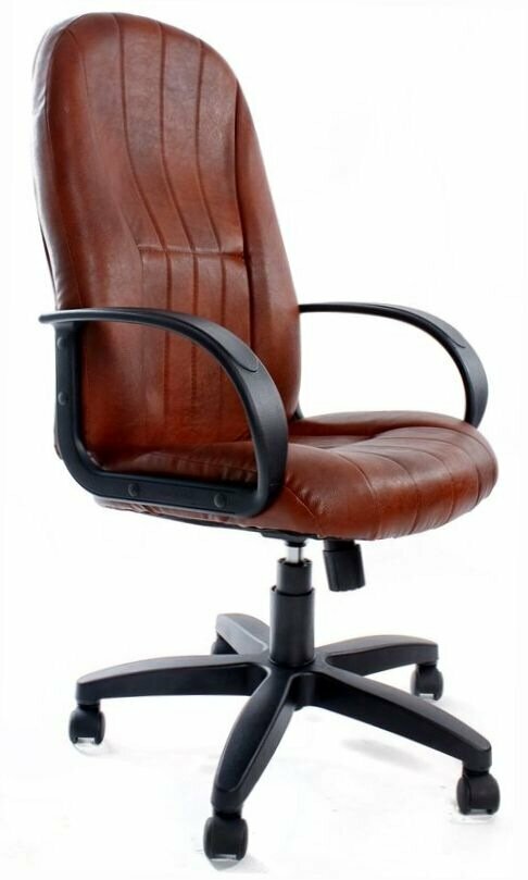 Компьютерное кресло Евростиль Вега ультра офисное обивка: натуральная кожа цвет: коричневый
