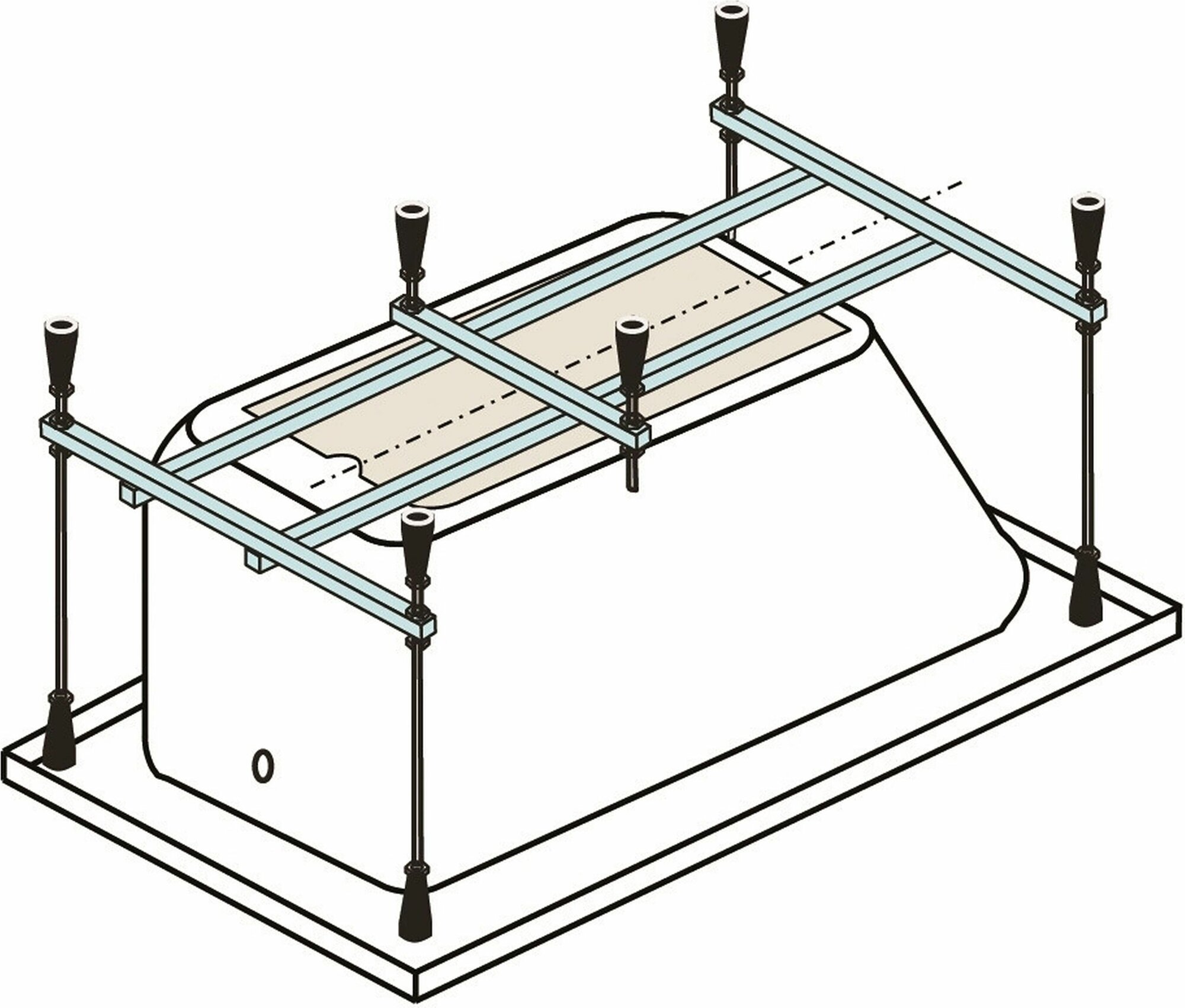 Каркас HusKarl Forseti для акриловой ванны 120 см