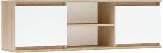Шкаф навесной Миф Челси белый глянец / дуб сонома 135.2х35.4х41.2 см