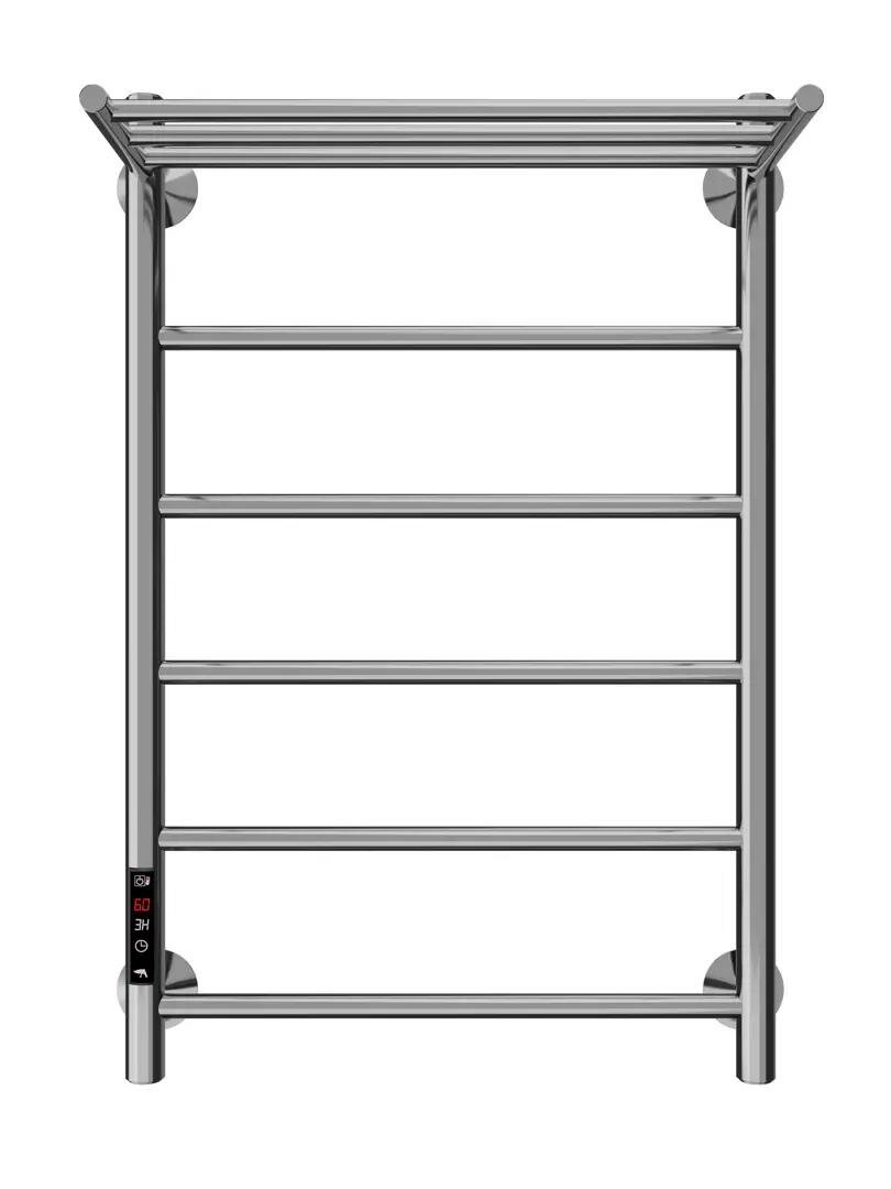 фото Полотенцесушитель электрический Арго Классика Гранд 500x800 мм 190 Вт с полкой Е-образный цвет хром
