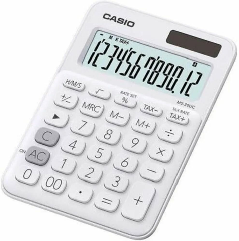 Калькулятор 12 разр. CASIO MS-20UC-WE настольный белый