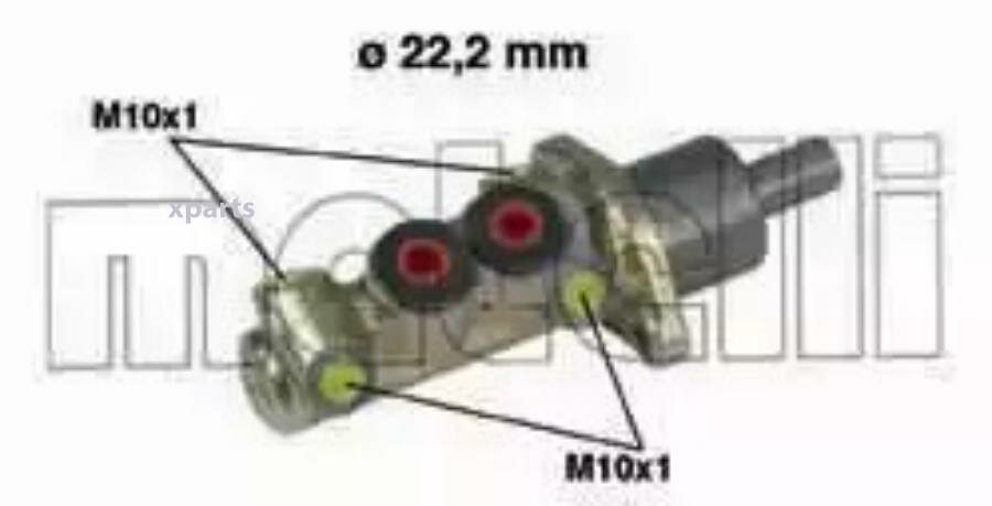 METELLI 05-0196 Главный тормозной цилиндр (22.2mm)