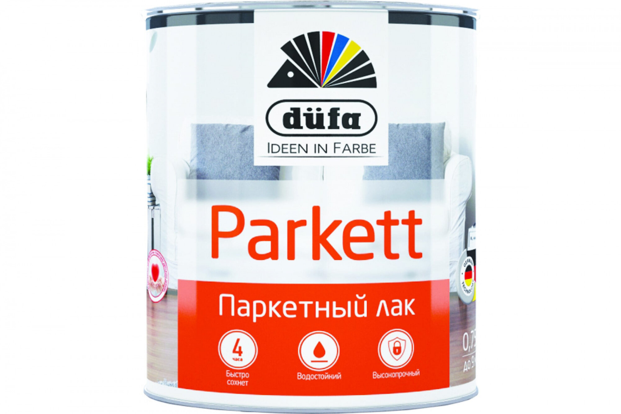 Лак паркетный глянцвый Parkett 075л Dufa