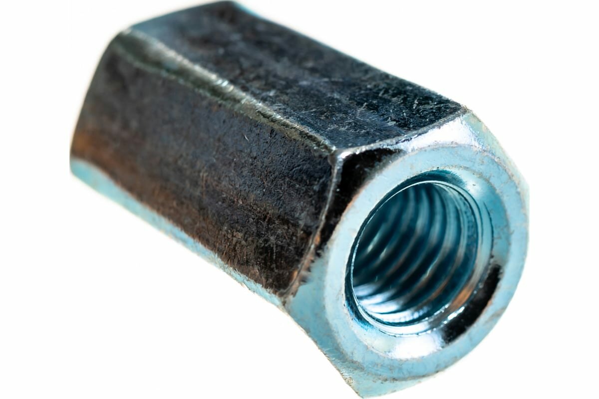 фото Креп-комп Гайка удлиняющая, цинк DIN6334 м10x30 Фасовка 50шт гу10ф