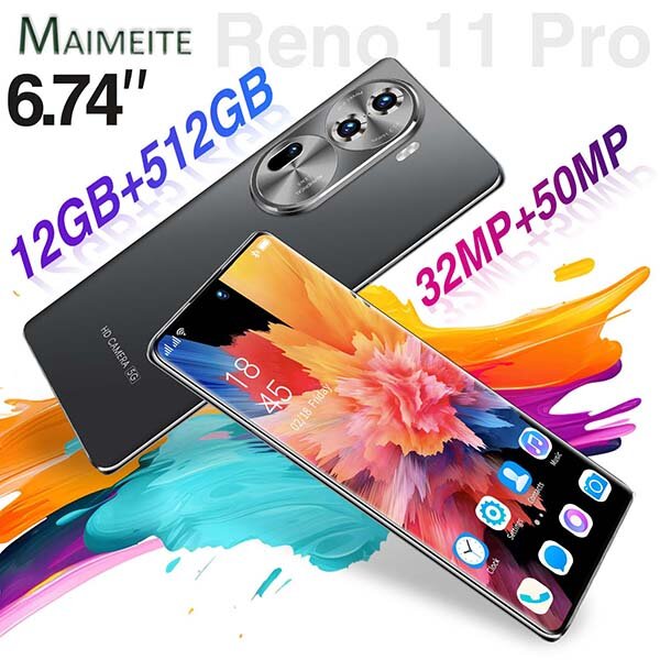 Смартфон MAIMEITE Reno 11 PRO 6,74 дюйма с Android 13