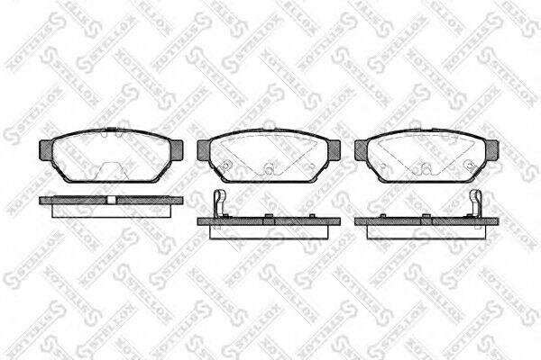Колодки тормозные дисковые задние для Митсубиси Кольт Z30 рестайлинг 2009-2012 год выпуска (Mitsubishi Colt Z30 рестайлинг) STELLOX 451 002B-SX