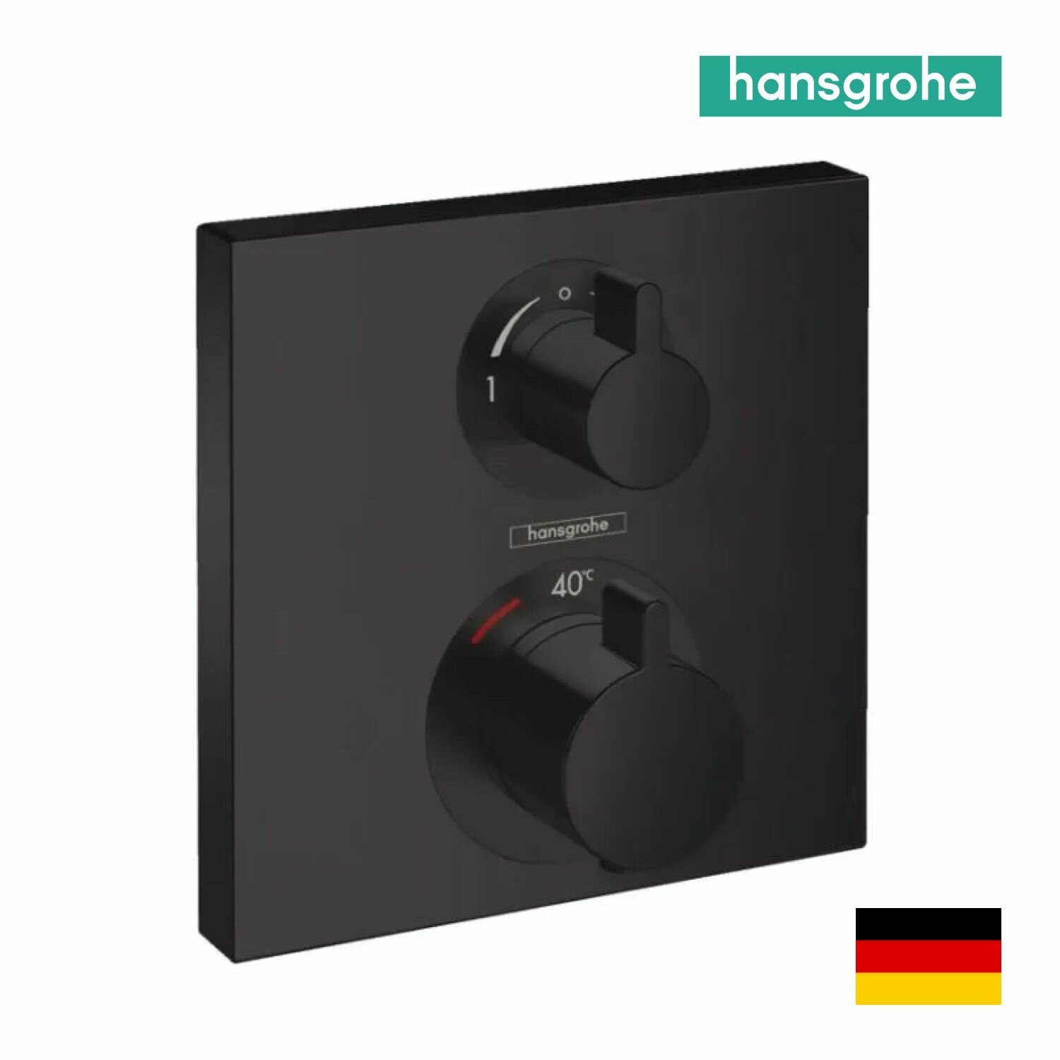 Термостат для душа Hansgrohe Ecostat Square 15714670 чёрный матовый