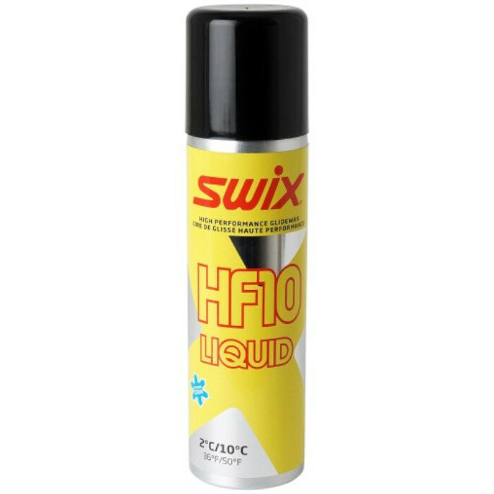 Парафин высокофтористый SWIX HF10X Yellow (спрей) (0°С +10°С) 125ml