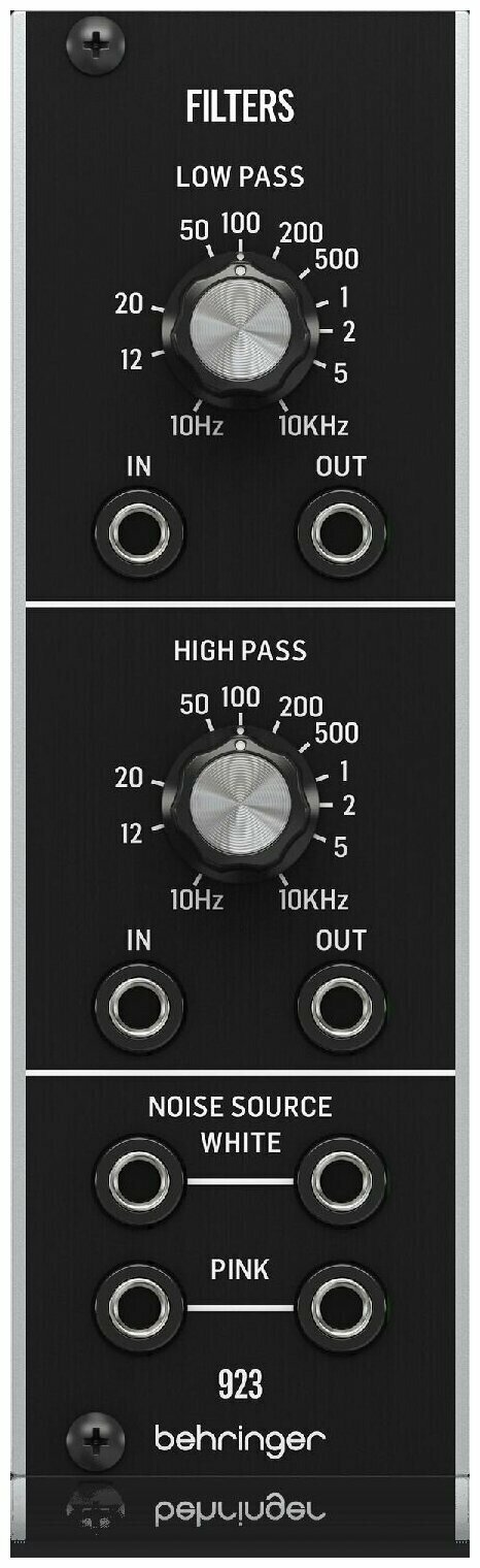 BEHRINGER 923 FILTERS модуль фильтов High Pass и Low Pass с генератором белого и розового шума формат Eurorack