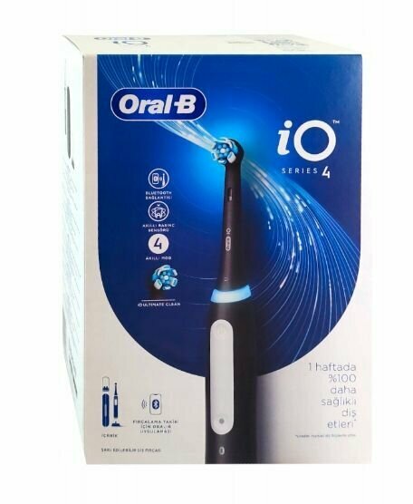 Электрическая зубная щетка Oral B iO Series 4 с насадкой Ultimate Clean, черный - фотография № 7