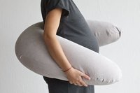 Superpuff Подушка для беременных Light-Gray Velvet серая Подушка для беременных