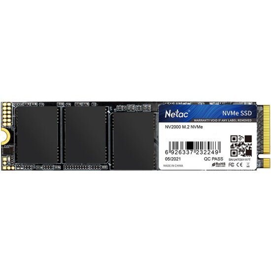 SSD диск NETAC M.2 (2280) NV2000 1000Gb PCIe NVMe 3.0 x4 TLC NT01NV2000-1T0-E4X