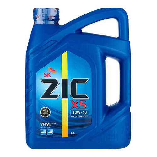 Моторное масло ZIC X5, 10W-40, 4л, полусинтетическое [162622]