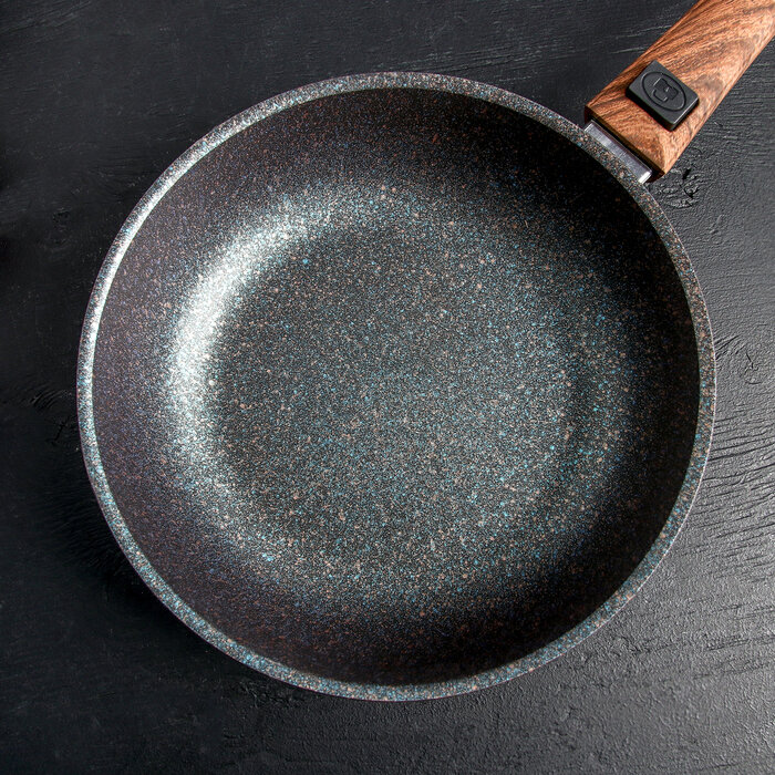 KUKMARA Набор кухонной посуды № 16 Granit Ultra, крышка, съёмная ручка, антипригарное покрытие, цвет синий - фотография № 6
