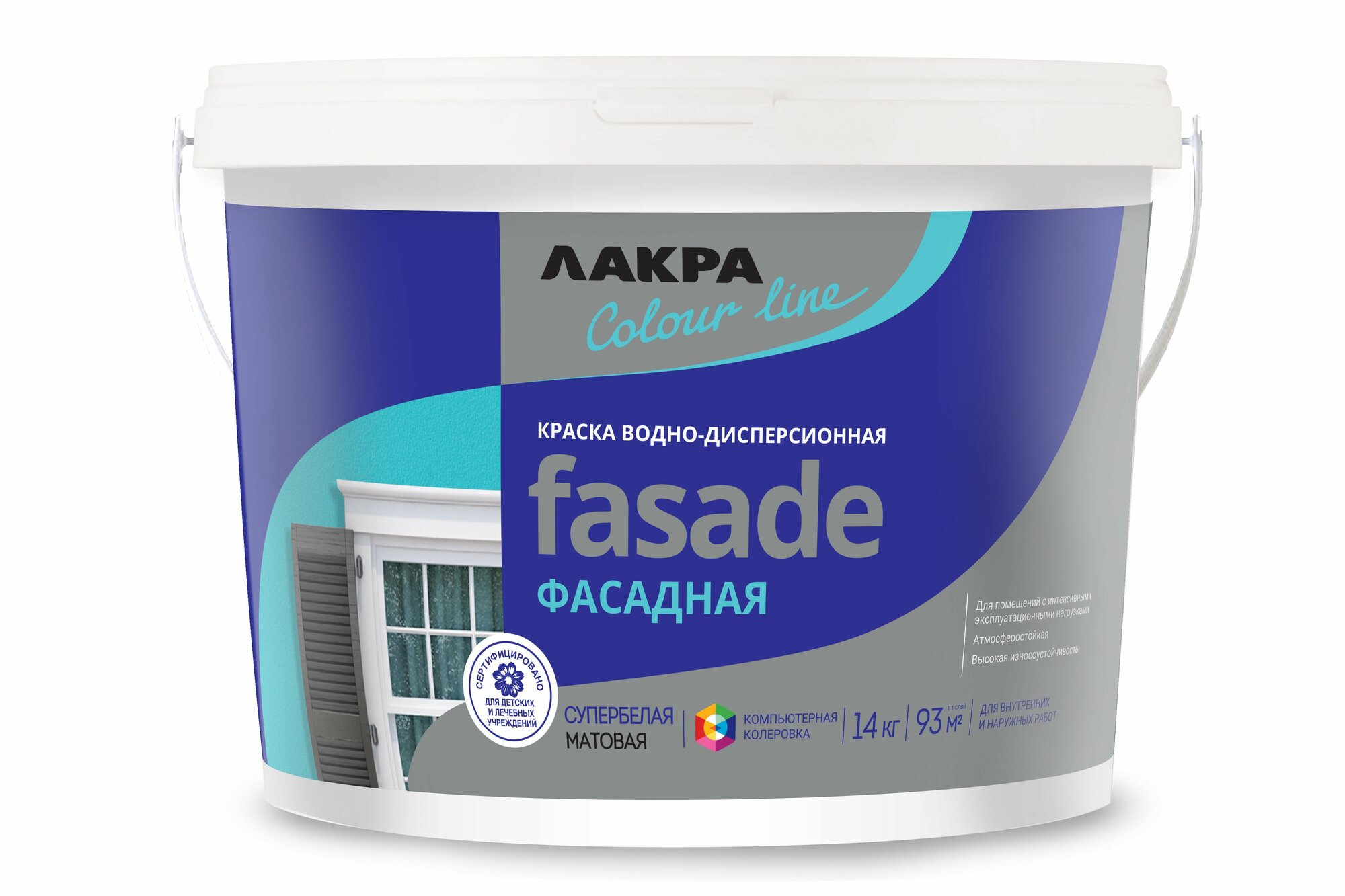 Краска Лакра ColorLine фасадная база А 14кг