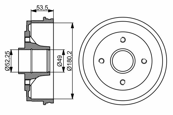 0 986 477 061 барабан тормозной Renault R19 Clio all 88 gt