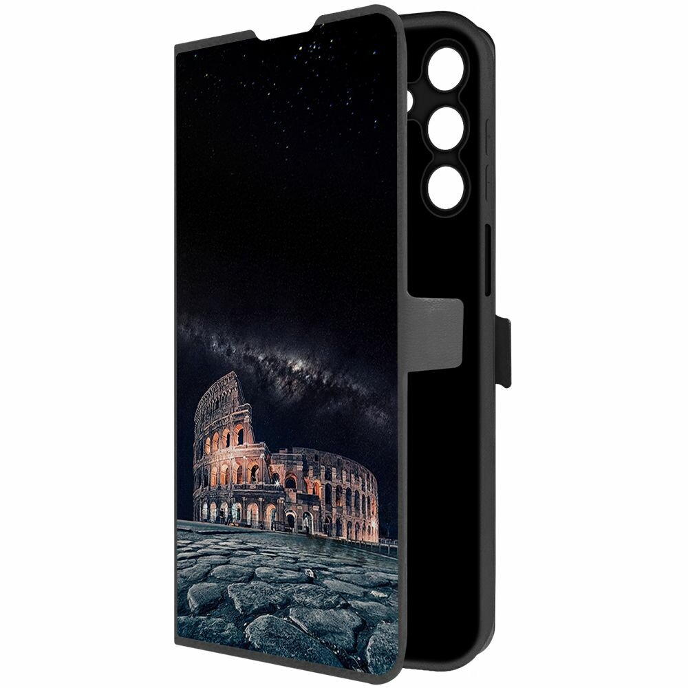 фото Чехол-книжка Krutoff Eco Book для Samsung Galaxy A15 4G (A155) Италия, Колизей (черный)