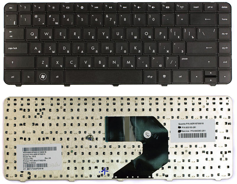 Клавиатура для HP Compaq Presario CQ58 черная