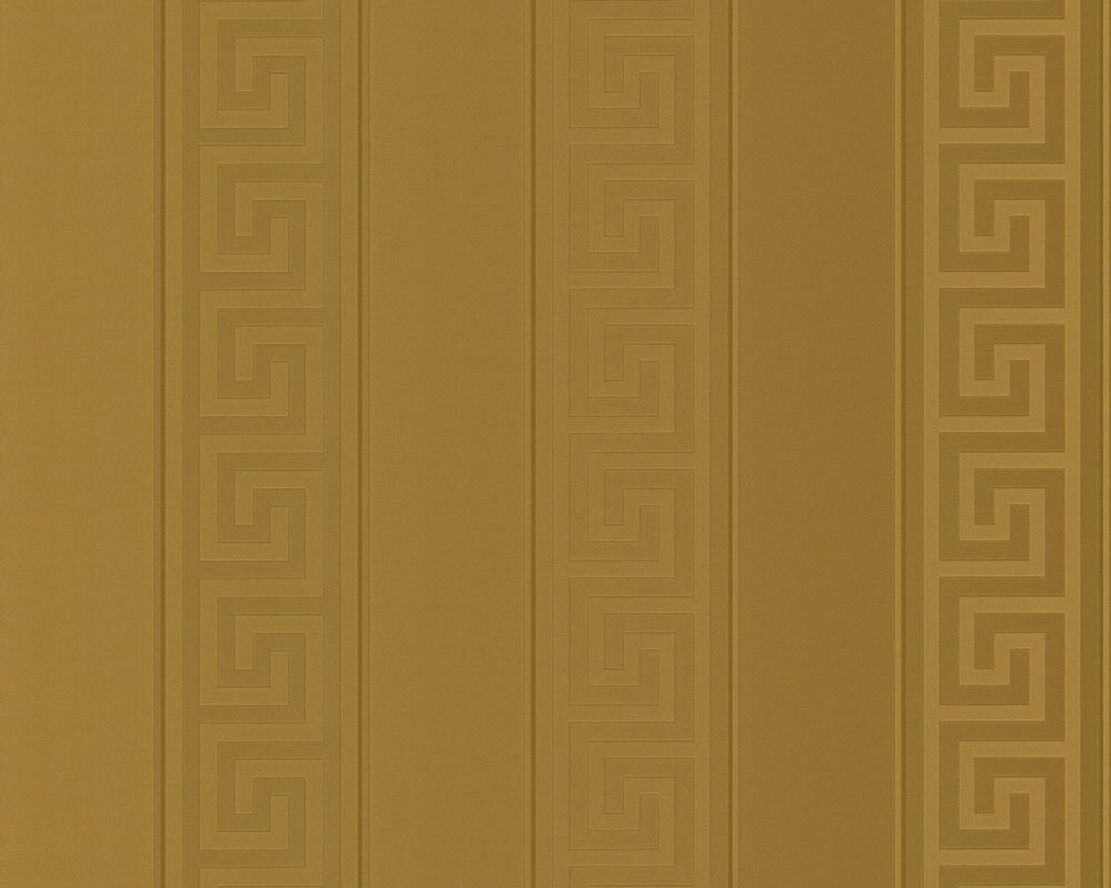 Обои A.S. Creation коллекция Versace артикул 93524-2 винил на флизелине ширина 70 длинна 1005 Германия цвет коричневый золотистый узор полосы