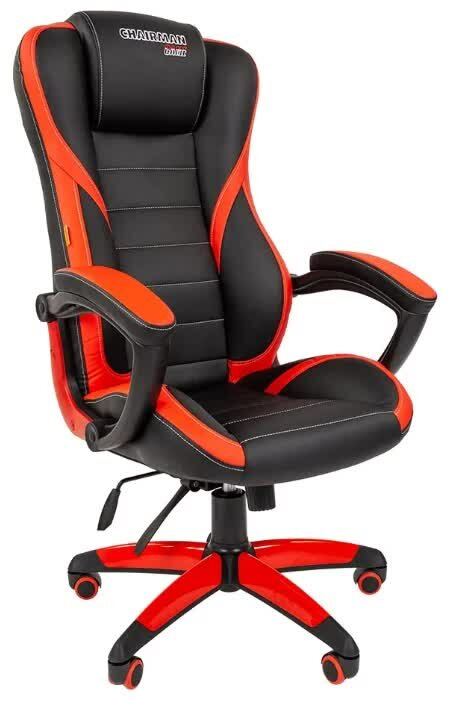 Компьютерное кресло Chairman game 22 черный/красный