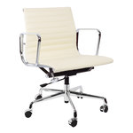 Кресло Eames Style Ribbed Office Chair EA 117 кремовая кожа - изображение