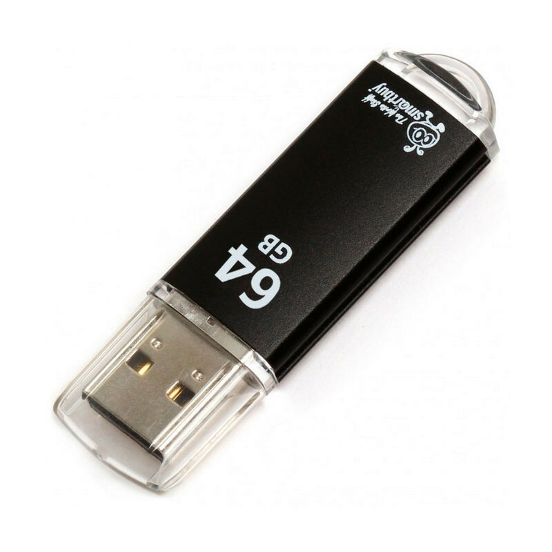 Флеш-память SmartBuy V-Cut 64 Gb USB 2.0 черная SB64GBVC-K 896125