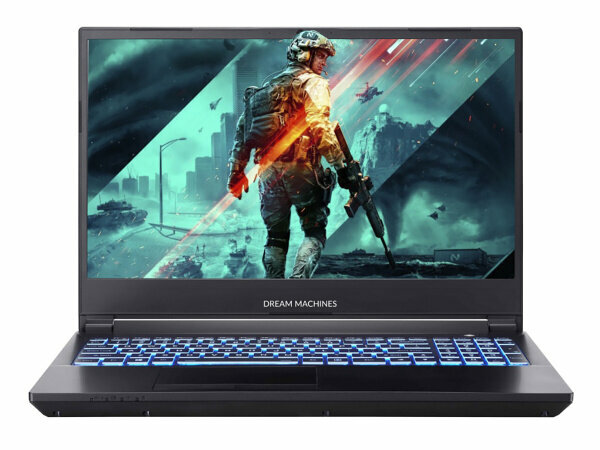 Ноутбук Dream Machines RT3070-15KZ30 Ryzen 5 5600X 16Gb SSD 1Tb NVIDIA RTX 3070 для ноутбуков 8Gb 15,6 FHD Cam 62Вт*ч No OS Черный RT3070-15KZ30