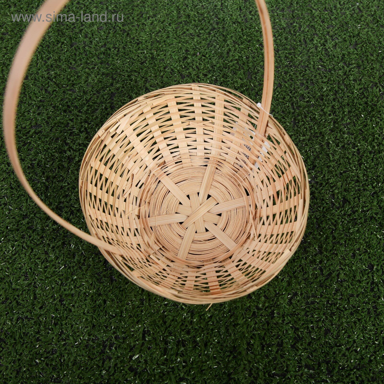 Корзина плетёная, бамбук, натуральный цвет, низкая - фотография № 3