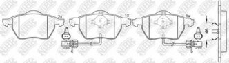 Колодки тормозные дисковые передние Opel Calibra/Vectra, Saab 900 2.0-2.2DTi 95> с датчиком износа NIBK PN0188W