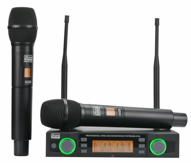 Xline MD-272A Радиосистема двухканальная c двумя ручными передатчиками 2 канала по 100 фикс. частот