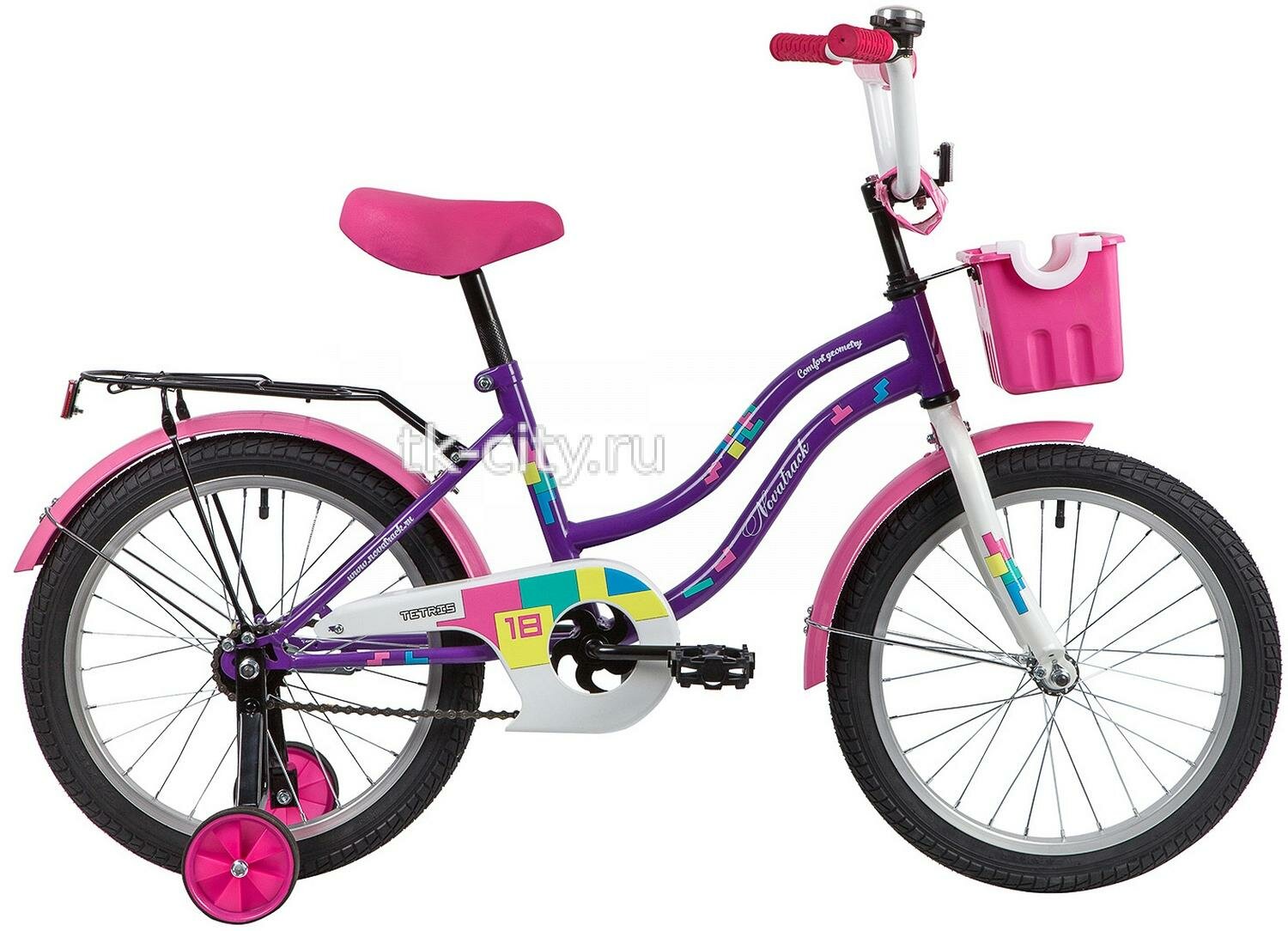 Детский велосипед Novatrack Tetris 18 (2020) Фиолетовый