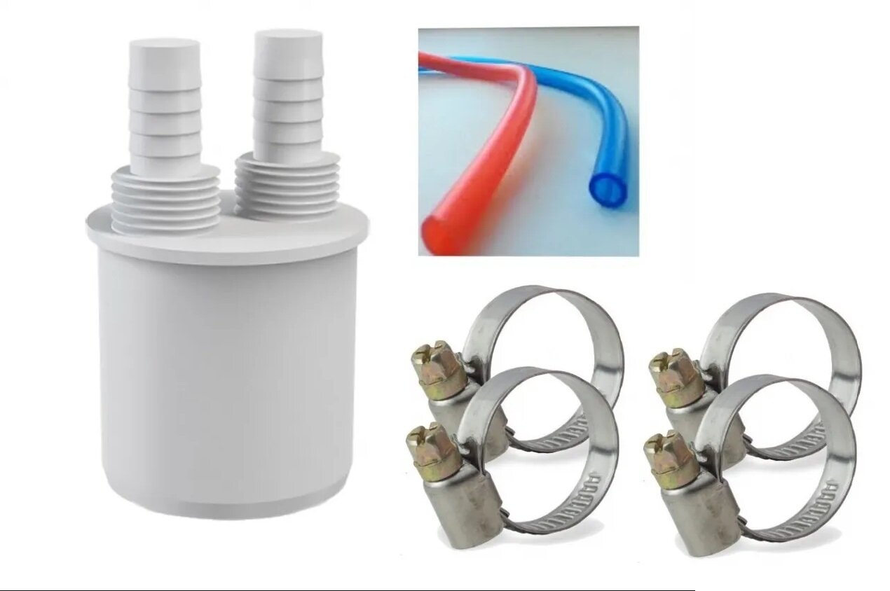 фото Комплект (адаптер) для промывки фильтров (для подключения слива) с 2-мя отводами Лик-Лик