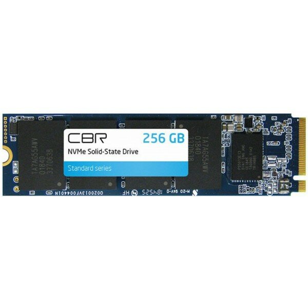 Внутренний SSD-накопитель CBR SSD-256GB-M.2-ST22, серия Standard, 256 GB, M.2 2280, PCIe 3.0 x4, NVMe 1.3, Phison PS5013-E13T, 3D TLC NAND, R/W speed