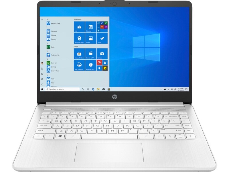 Ноутбук HP 14s-dq0046ur (3B3L7EA) 14"(1920x1080)IPS/ Pen-N5030(1.1ГГц)/ 4Гб/ 256Gb SSD/ UHD Graphics/ нет DVD/ Без ОС/ Белый