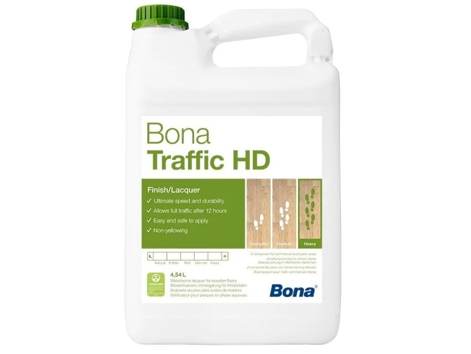 Bona Лак полиуретановый Bona Traffic HD 2K модифицированный на водной основе 4,95 л Бесцветный матовый