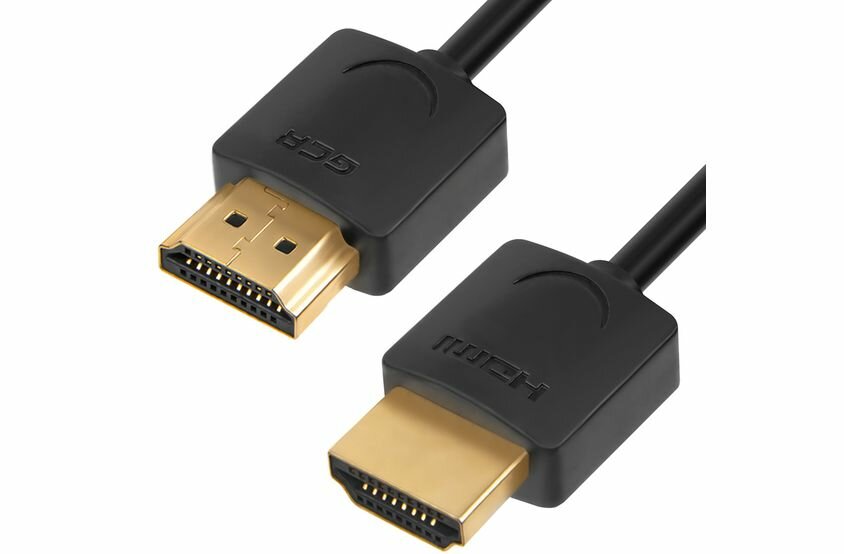 Кабель Greenconnect SLIM HDMI v 2.0, 1,5м, черный, GCR-51595