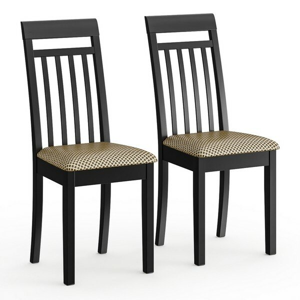 Два стула Мебель-24 Гольф-11 разборных цвет венге обивка ткань атина коричневая (1028319)