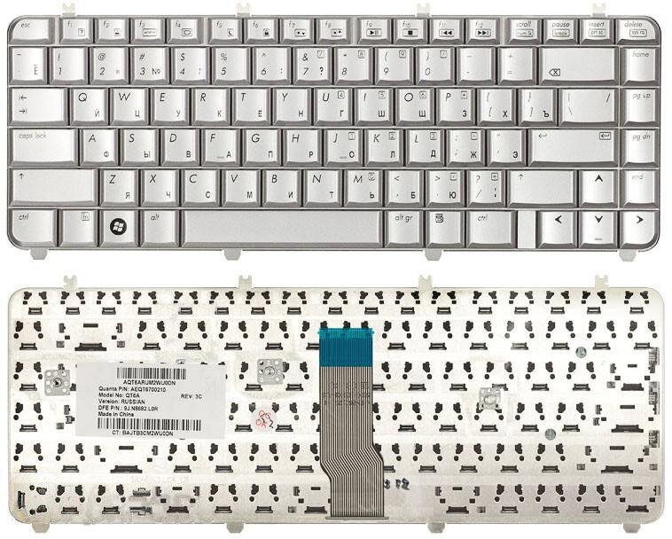 Клавиатура для ноутбука HP Pavilion dv5-1160us серебристая