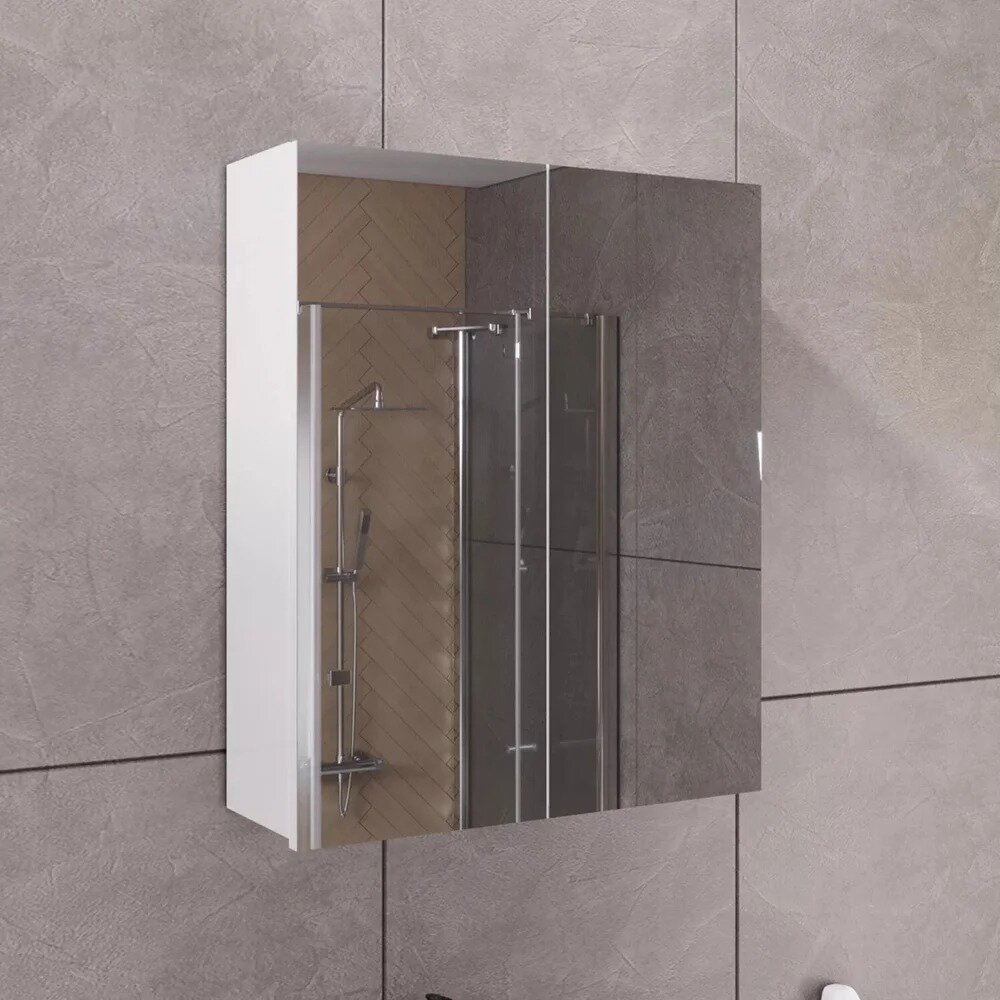 Шкаф-зеркало для ванной SANSTAR 60 без подсветки