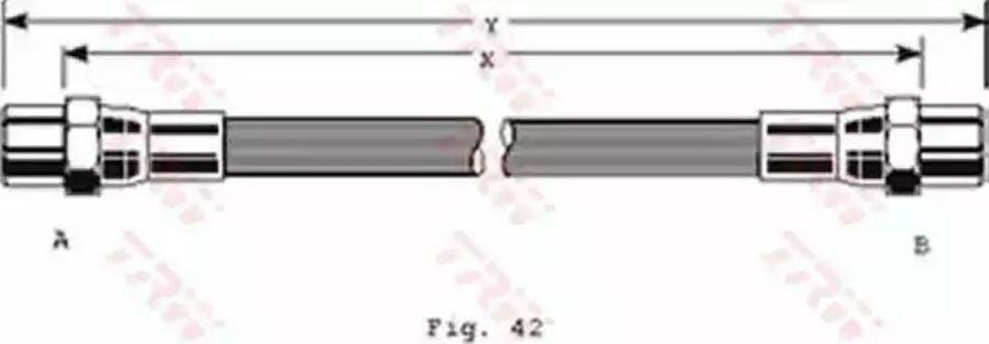 TRW PHA130 PHA130_шланг тормозной задний! L=305\ MB W126 5.0-5.6 80>