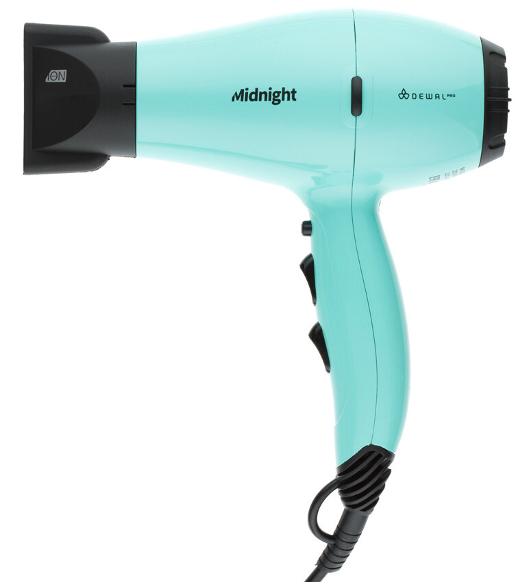 фото Фен DEWAL PRO Midnight, мятный, 2000Вт, 550гр, ионизация, 2 нас, провод 3м (*)