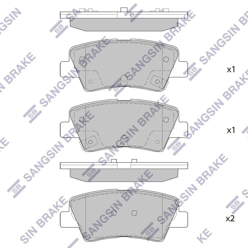 Колодки тормозные дисковые задние для Киа Рио 4 седан 2017-2020 год выпуска (Kia Rio 4 седан) HI-Q SP1407
