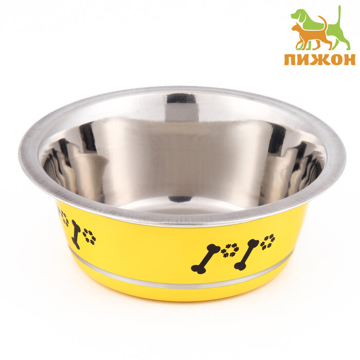 фото Миска цветная стандарт 350 мл, жёлтая